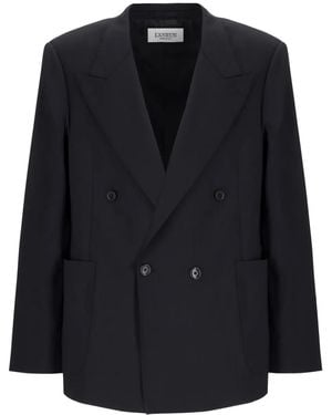 Laneus Double-Breasted Blazer - Black