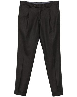 Barba Napoli Napoli Wollhose mit Falten - Schwarz