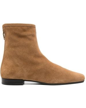 TOTEME Wildlederstiefel Mit Reißverschluss Hinten - Braun