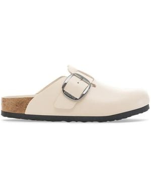 Birkenstock Mules Boston À Boucle - White