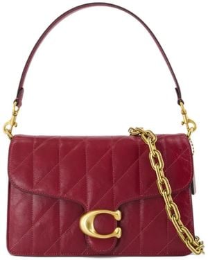 COACH Chain Tabby Shoulder Bag With Quilting - Red