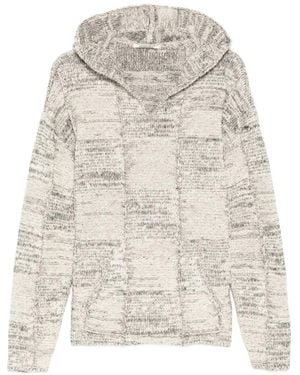 AURALEE Patchwork Cotton And Linen-Blend Hoodie - White