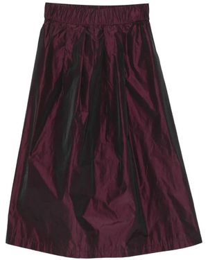 Whyci Pleated Midi Skirt - Purple