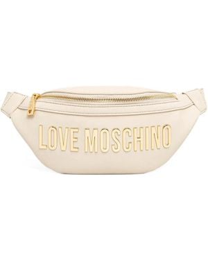 Love Moschino Logo-Lettering Belt Bag - Natural