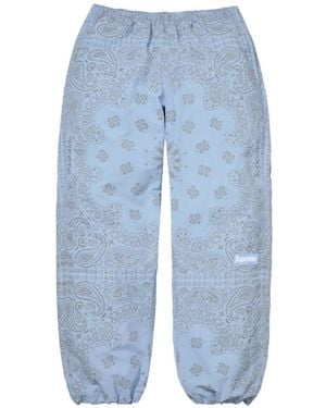 Supreme Bandana-Print Trousers - Blue
