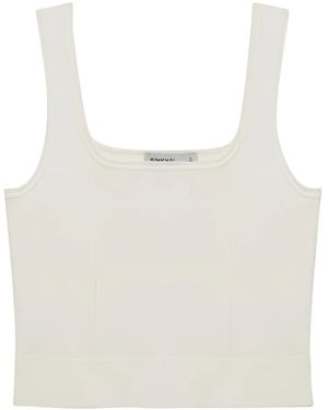 Jonathan Simkhai Ramaina Square-neck Ribbed Tank Top - White