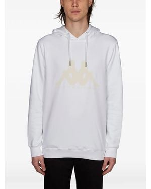 Kappa Logo-Print Hoodie - White