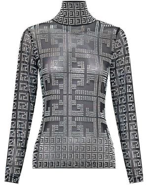 CAMILLA Turtleneck Top - ブラック