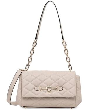 Guess Borsa A Spalla Frances Trapuntata Con Placca Logo - Neutro