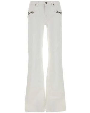 Gucci Horsebit Flared Jeans - White