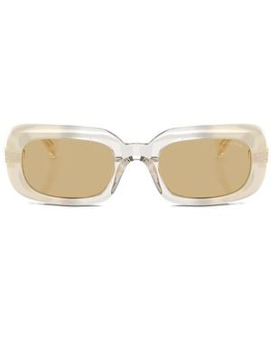 Miu Miu Rectangle-Frame Sunglasses - Natural