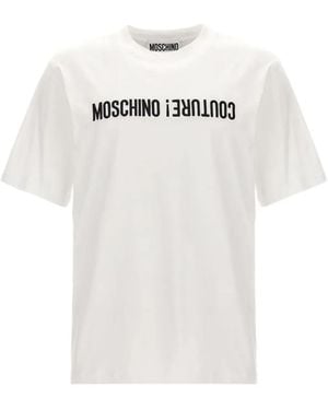 Moschino Logo-Print Cotton T-Shirt - White