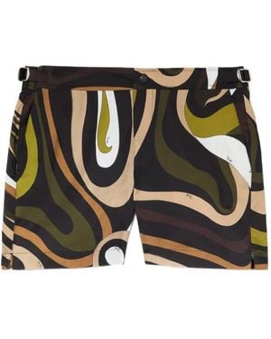 PUCCI Badehose mit abstraktem Print - Schwarz