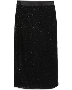 Peserico Mesh Midi Skirt - Black