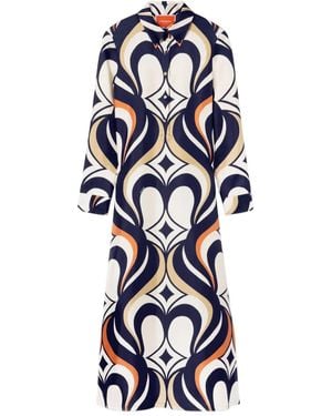 La DoubleJ Geometric-Print Dress - Blue