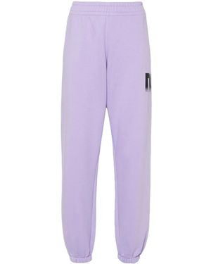 DKNY Logo-Print Track Trousers - Purple