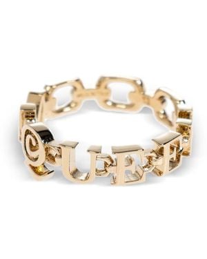 McQueen Logo-embellished ring - Metálico