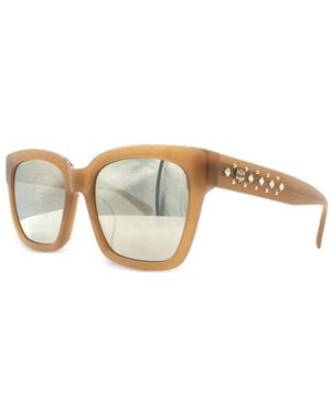 MCM Stud-Embellished Cat-Eye Sunglasses - Metallic
