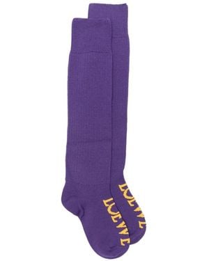 Loewe Intarsien-Socken Mit Logo - Lila