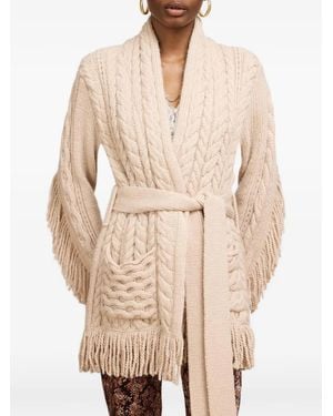 Hayley Menzies Avni Cardigan Mit Zopfmuster - Natur