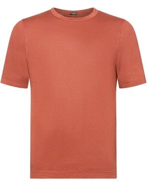 Franzese Collection Crew-Neck Short-Sleeves T-Shirt - Orange