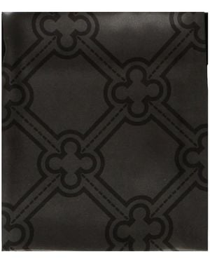 V73 ジオメトリックパターン スカーフ - ブラック