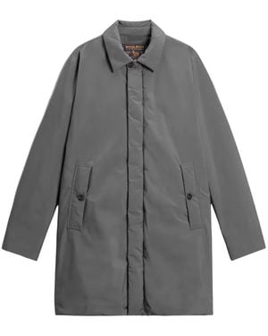 Woolrich Lamar Classic-Collar Single Breasted Coat - Gray