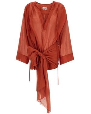 ANDAMANE Indira Minikleid Aus Baumwolle - Rot