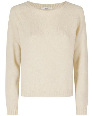 Roberto Collina Merino Wool Crew-Neck Sweater - White