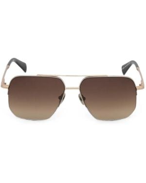 AllSaints Geometric-Frame Sunglasses - Metallic