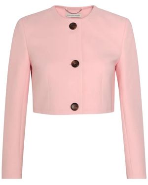 Emilia Wickstead Chaqueta Corta Lizette Con Botones - Rosa