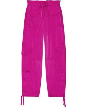 Ganni Drawstring Cargo Trousers - Pink