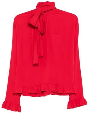 N°21 Bow Ruffled Shirt - Red