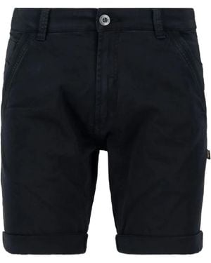 Alpha Industries Kerosene Drawstring-Fastening Shorts - Blue