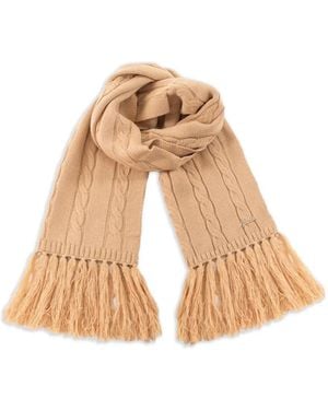 Guess Cable-Knit Scarf - Natural