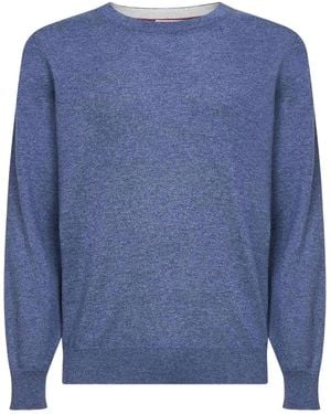 Brunello Cucinelli Gerippter Pullover - Blau