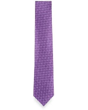 Brioni Geometrisch Gemusterte Krawatte - Lila