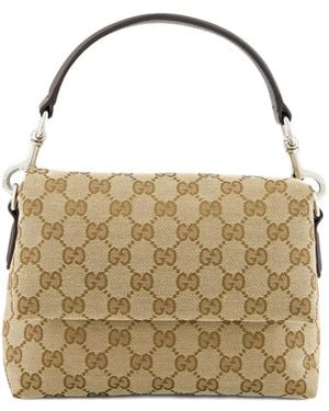 Gucci Kleine Tote Bag Aus Gg Canvas - Mettallic
