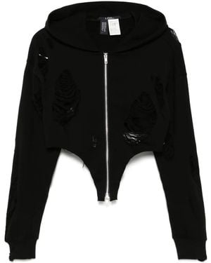 Yohji Yamamoto ジップアップ パーカー - ブラック