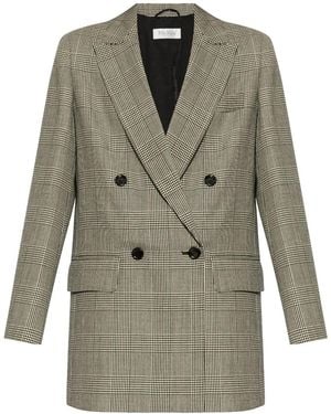Max Mara ハウンドトゥース ジャケット - グリーン