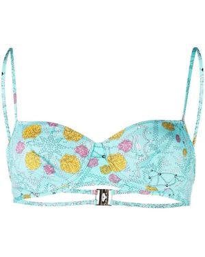 PUCCI Shell-Print Underwire Bra - Blue