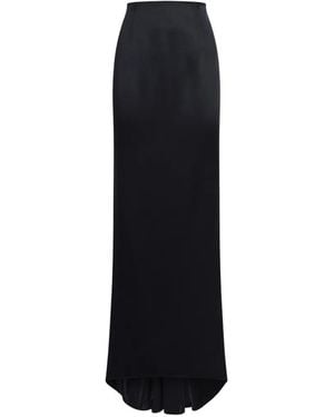 Taller Marmo Screen Satin Maxi Skirt - Black