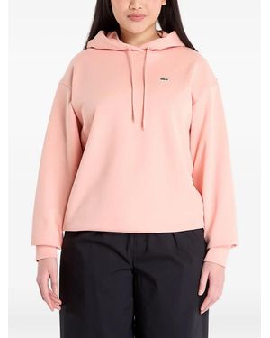 Lacoste Sudadera De Algodón Con Capucha - Rosa