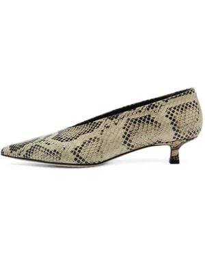 Aeyde Clara Snake-Effect Pointed-Toe Pumps - Metallic