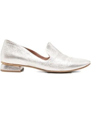 Kudeta Mocassins En Cuir Métallisé - Blanc