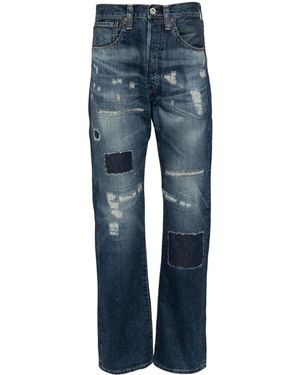 Junya Watanabe Jeans Con Design Patchwork - Blu