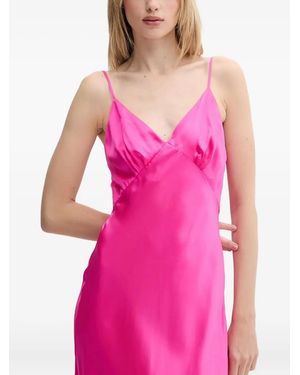 From Future Silk Midi Dress - Pink