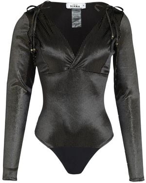 Amir Slama V-Neck Stretch Body - Black