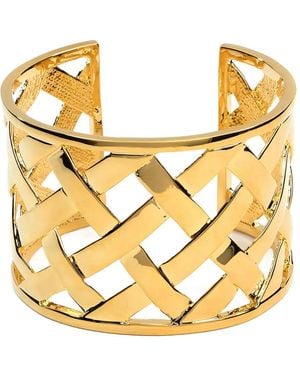 Kenneth Jay Lane Basketweave Cuff - Metallic