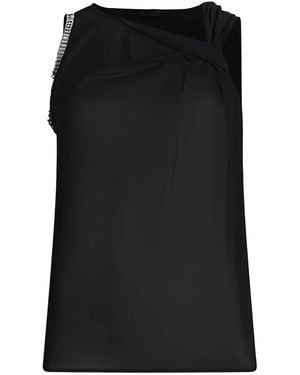 Liu Jo Rhinestone knot top - Schwarz